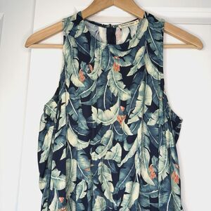 Marine Layer Tropical Floral Shorts Romper Elastic Waist Women's Size Small